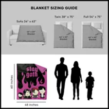 Stay Goth Fleece Blanket - South Park at Spencer's