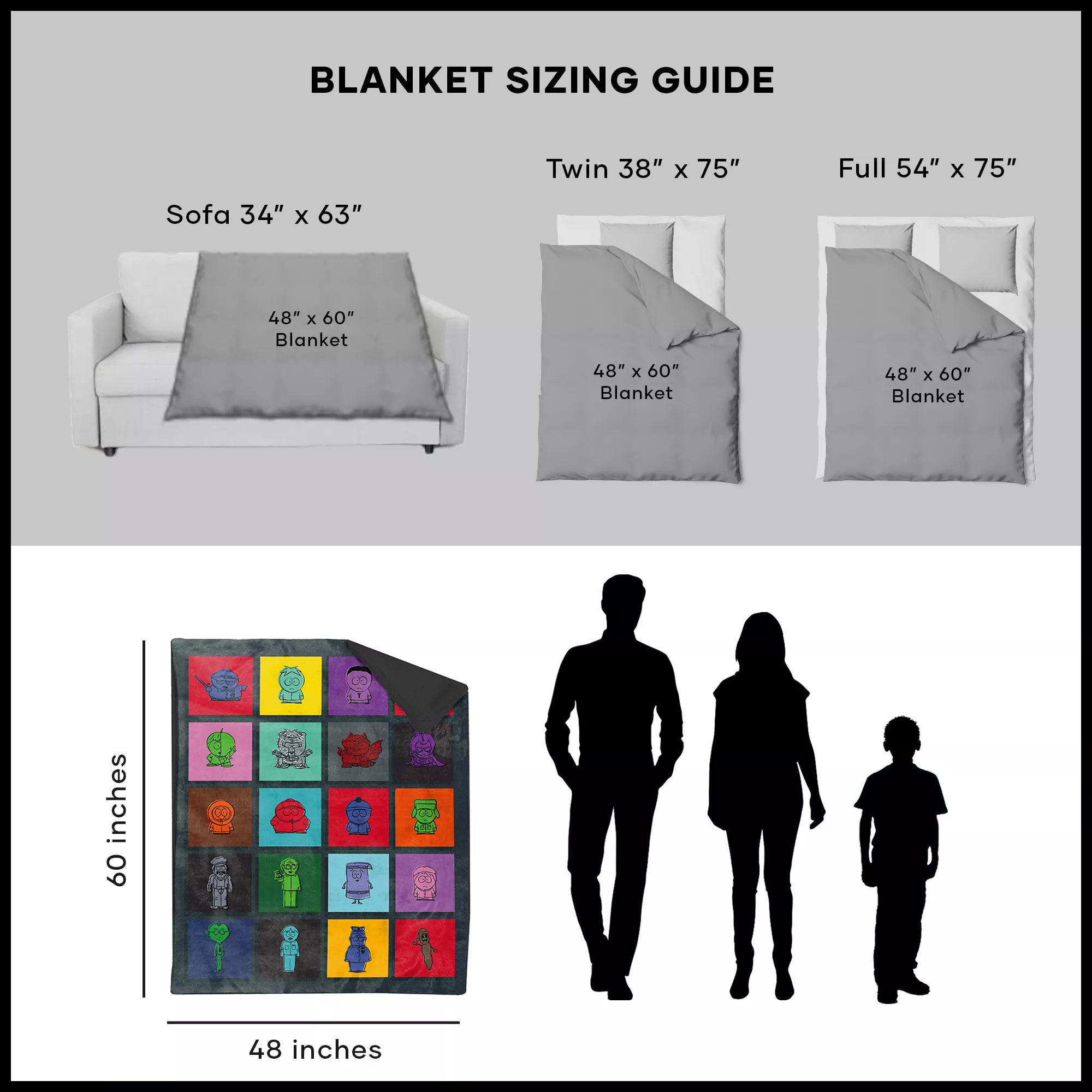 South Park Cast Fleece Blanket at Spencer's