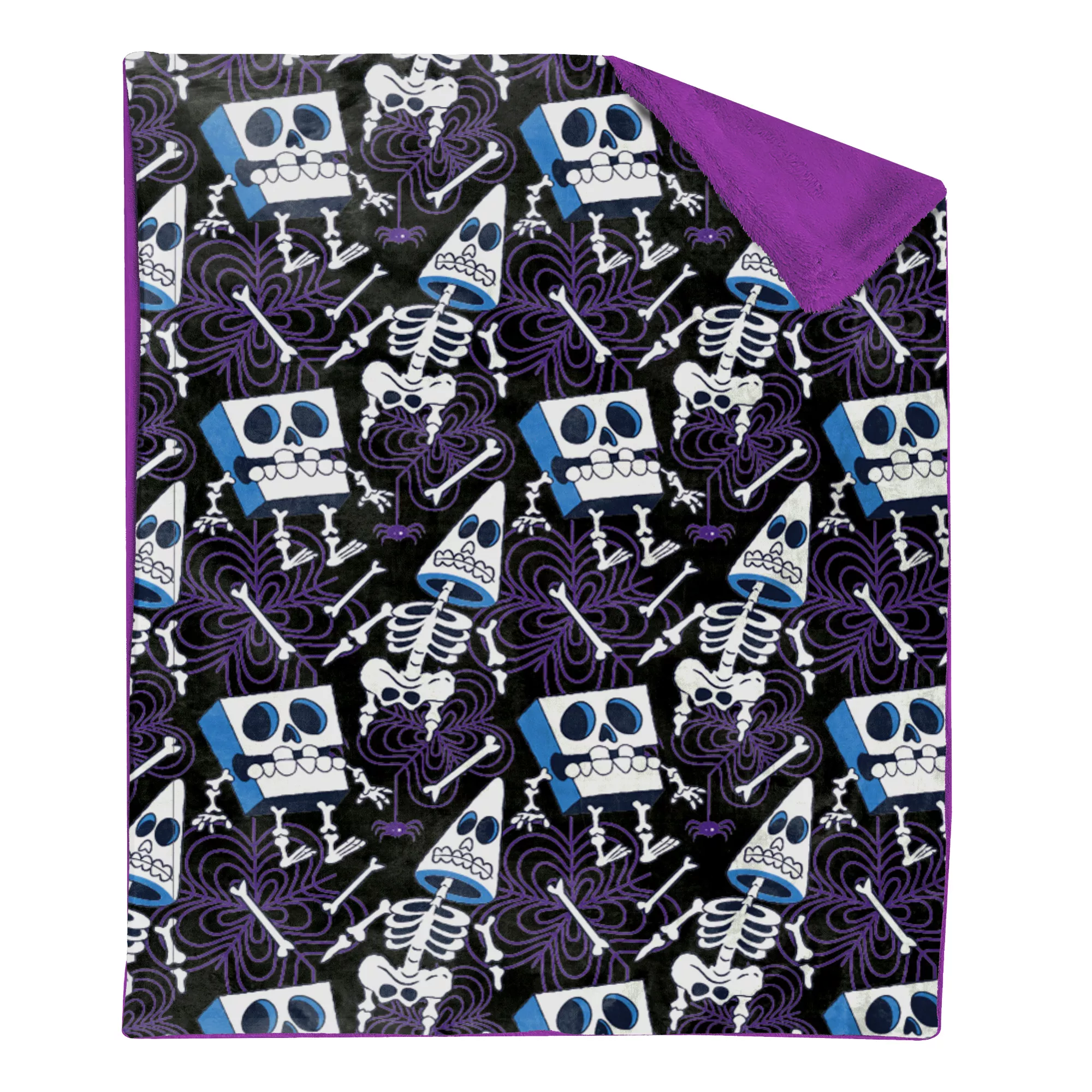 SpongeBob SquarePants and Patrick Spooky Skeletons Fleece Blanket at Spencer's