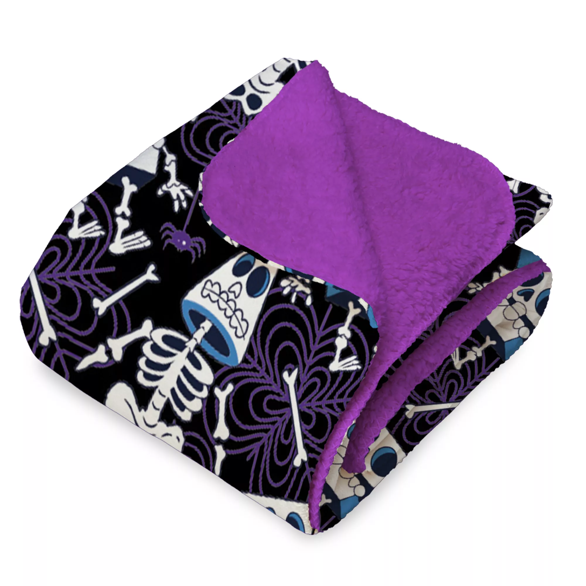 SpongeBob SquarePants and Patrick Spooky Skeletons Fleece Blanket at Spencer's