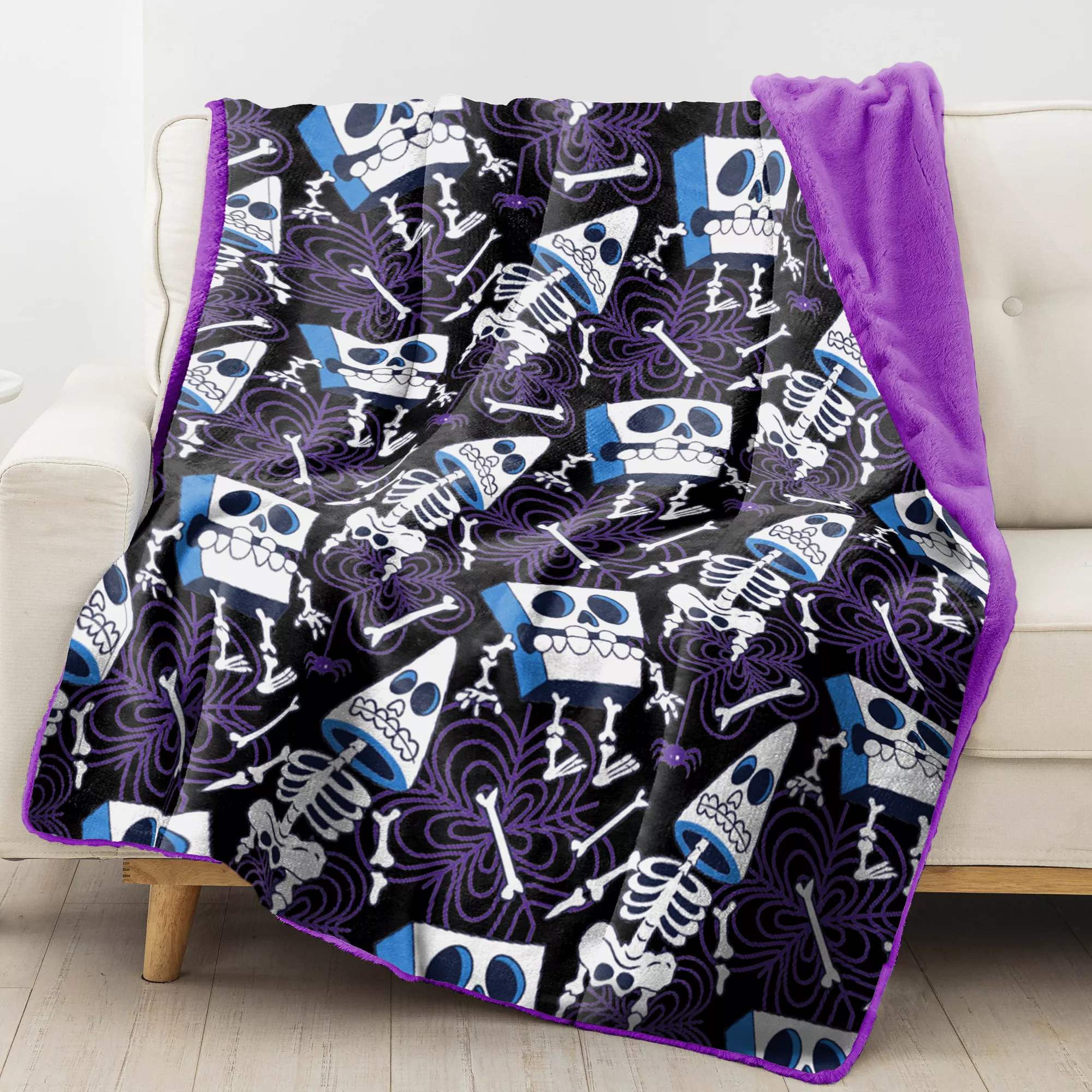 SpongeBob SquarePants and Patrick Spooky Skeletons Fleece Blanket at Spencer's
