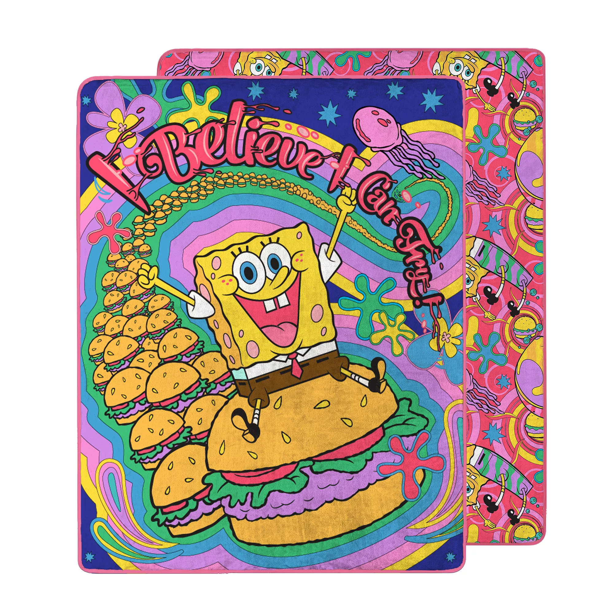 Krabby Patty Throw Blanket - Spongebob Squarepants