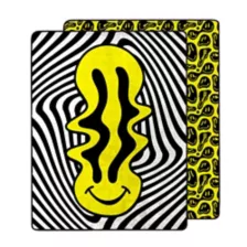 Trippin' Smileys Double-Sided Fleece Blanket at Spencer's