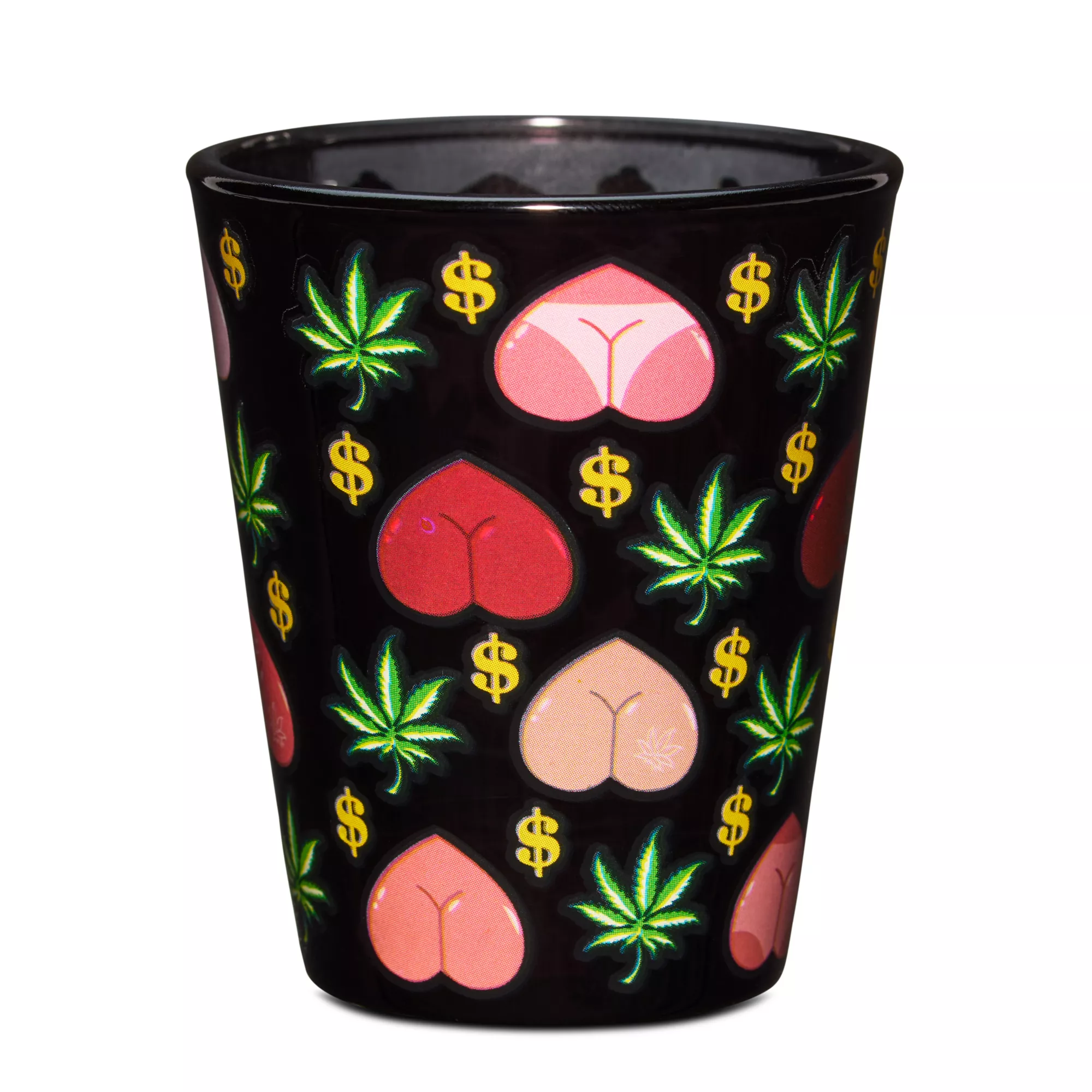 Weed Leaf and Butt Print Shot Glass - 2 oz. at Spencer's