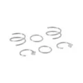 Multi-Pack CZ Spiral Double Nose Hoop and Half Hoop Nose Rings 6 Pack - 20 Gauge at Spencer's