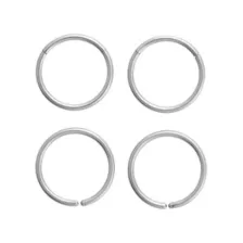 Multi-Pack Silvertone Titanium Hinged and Seamless Hoop Rings 4 Pack - 20 Gauge at Spencer's