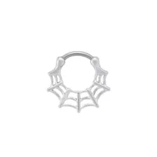 Titanium Spider Web Septum Ring - 16 Gauge at Spencer's
