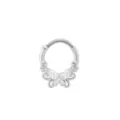 CZ Titanium Butterfly Hinged Septum Ring - 16 Gauge at Spencer's
