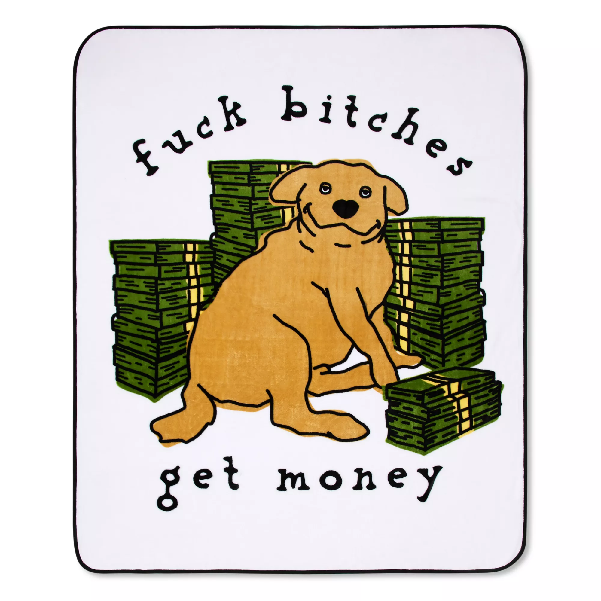 Fuck Bitches Get Money Fleece Blanket at Spencer's