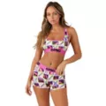 PSD Playboy Bunny Pink Checkered Sports Bra at Spencer's