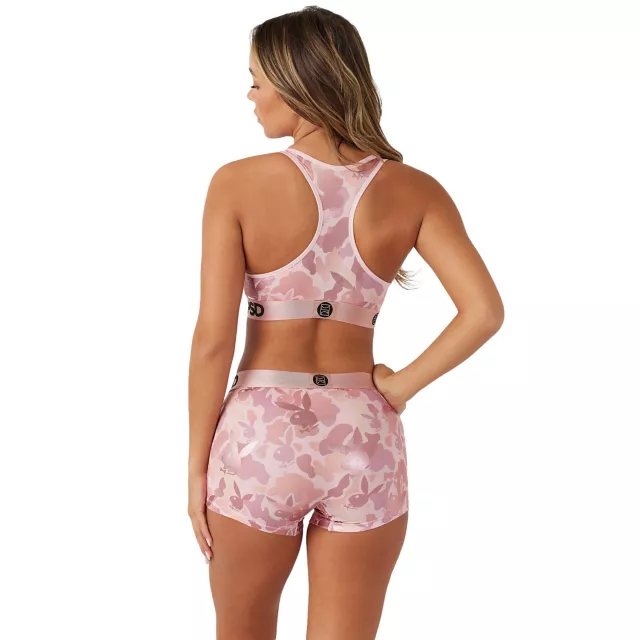 Playboy PSD Bunny Pink Camouflage Sports Bra at Spencer's