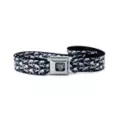 Buckle-Down Black and White Skulls Seatbelt Belt at Spencer's