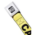 Buckle-Down Caution Tape Seatbelt Belt at Spencer's