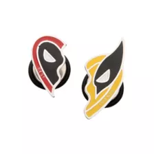 Deadpool Best Friend Heart Fake Plugs - 18 Gauge at Spencer's