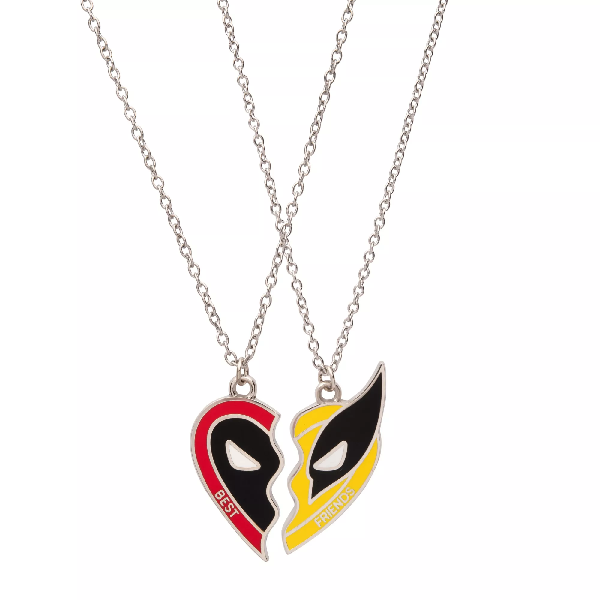 Deadpool and Wolverine Best Friend Heart Necklace Set at Spencer's