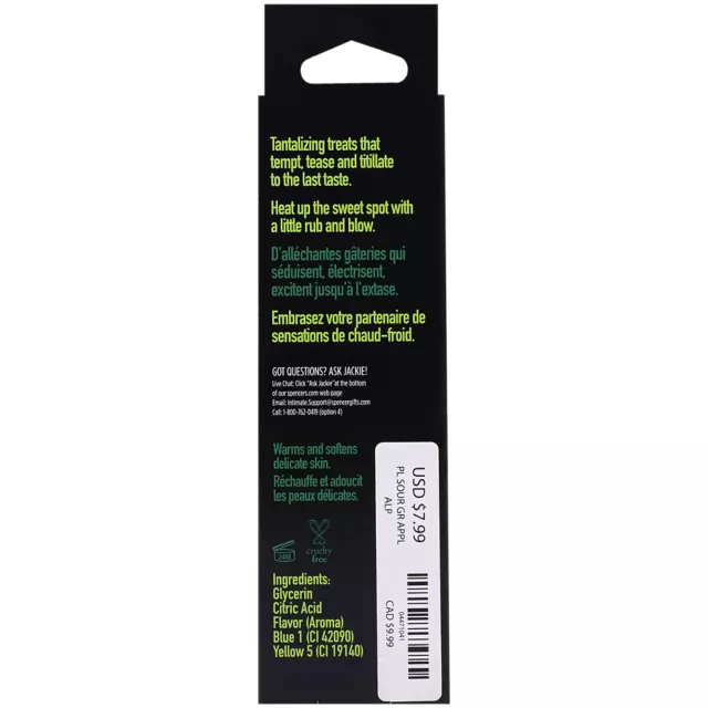Warming Sour Green Apple Flavored Glide - 2 oz. at Spencer's
