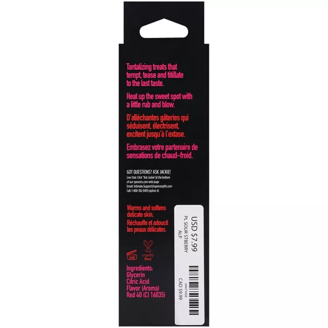 Warming Sour Strawberry Glide 2 oz. - Pucker Licks at Spencer's