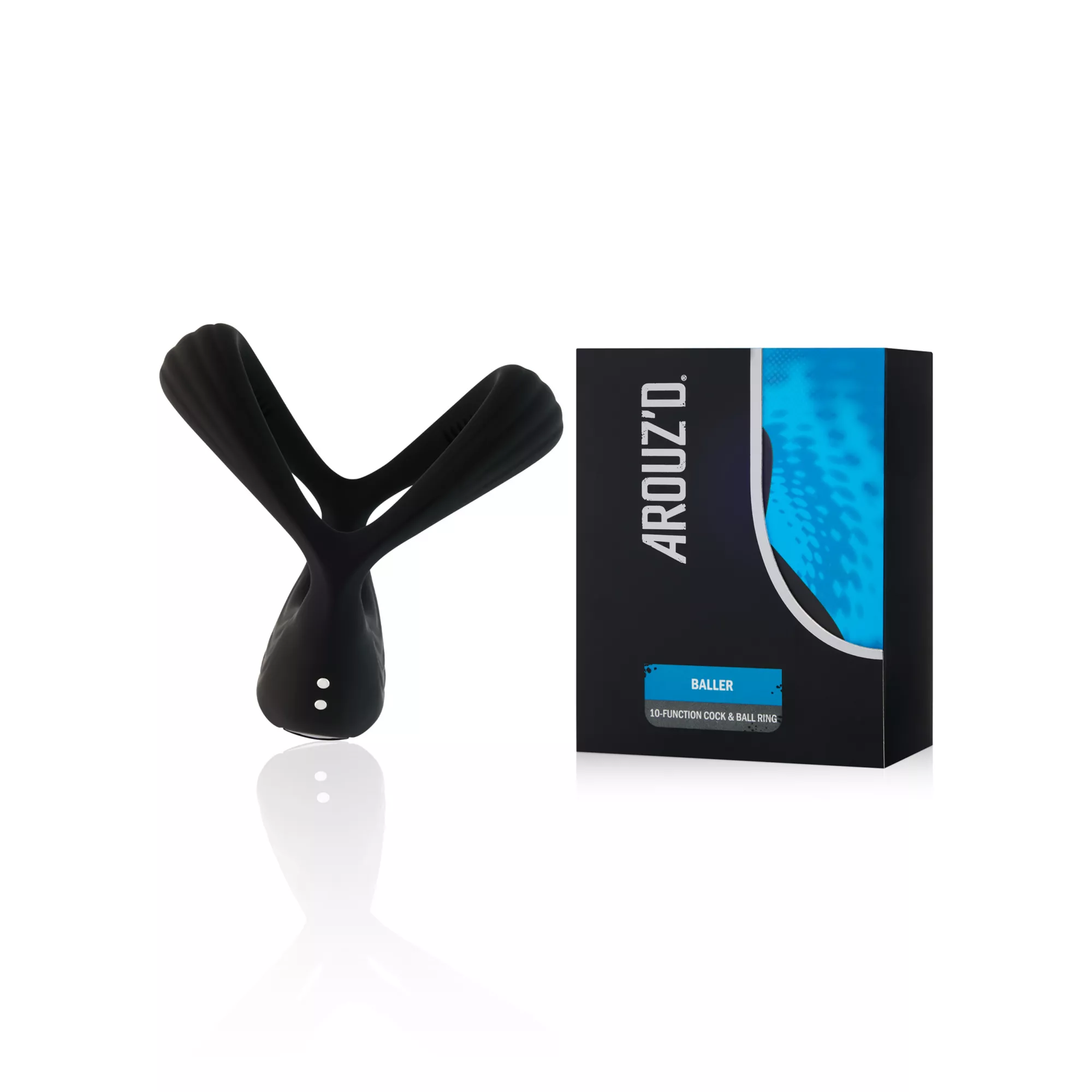 Baller 10-Function Vibrating Cock and Ball Ring - Arouz'd