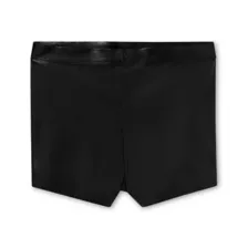 Black Faux Leather Lace-Up Booty Shorts at Spencer's