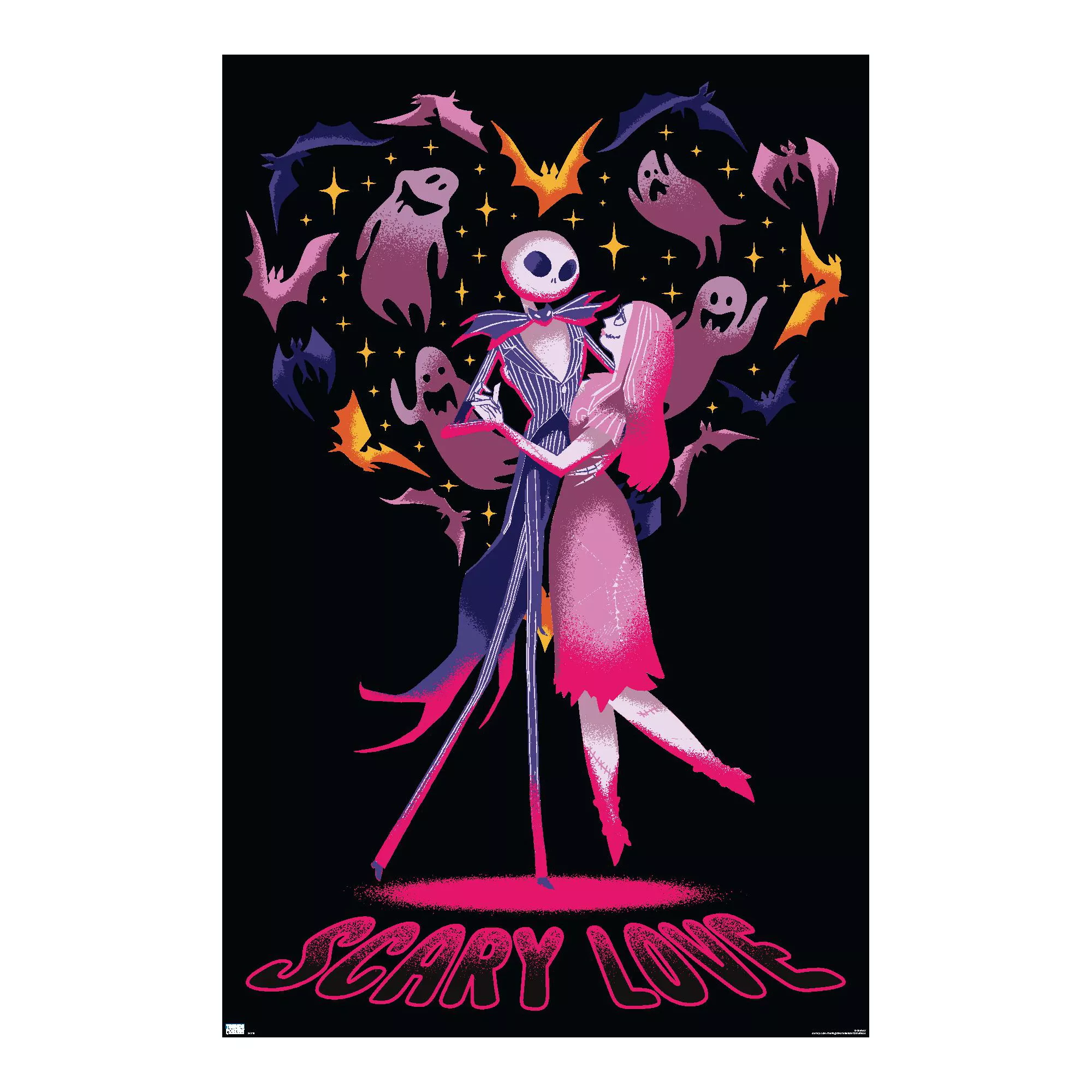Jack Skellington and Sally Scary Love Poster - The Nightmare Before Christmas at Spencer's