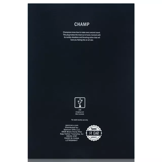 Champ Rechargeable Remote Control Thrusting Prostate Massager at Spencer's