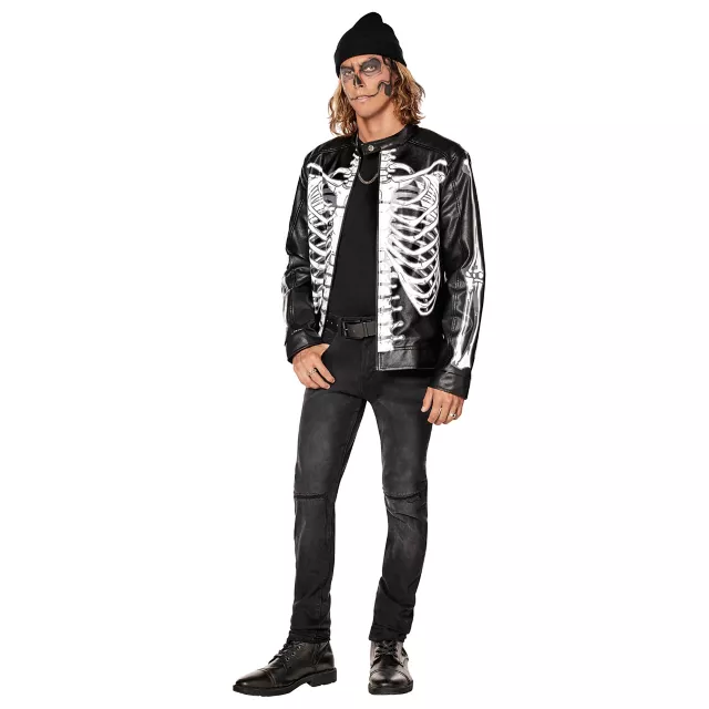 Hollywood selling hunna black multicolored skeleton jacket