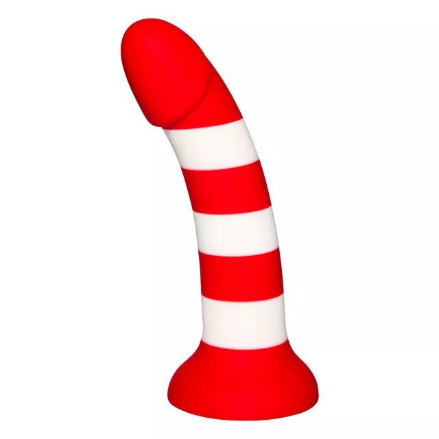 Peppermint Stick Suction Cup Dildo - 7 Inch - Spencer's
