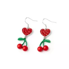 CZ Cherry Heart Dangle Earrings at Spencer's