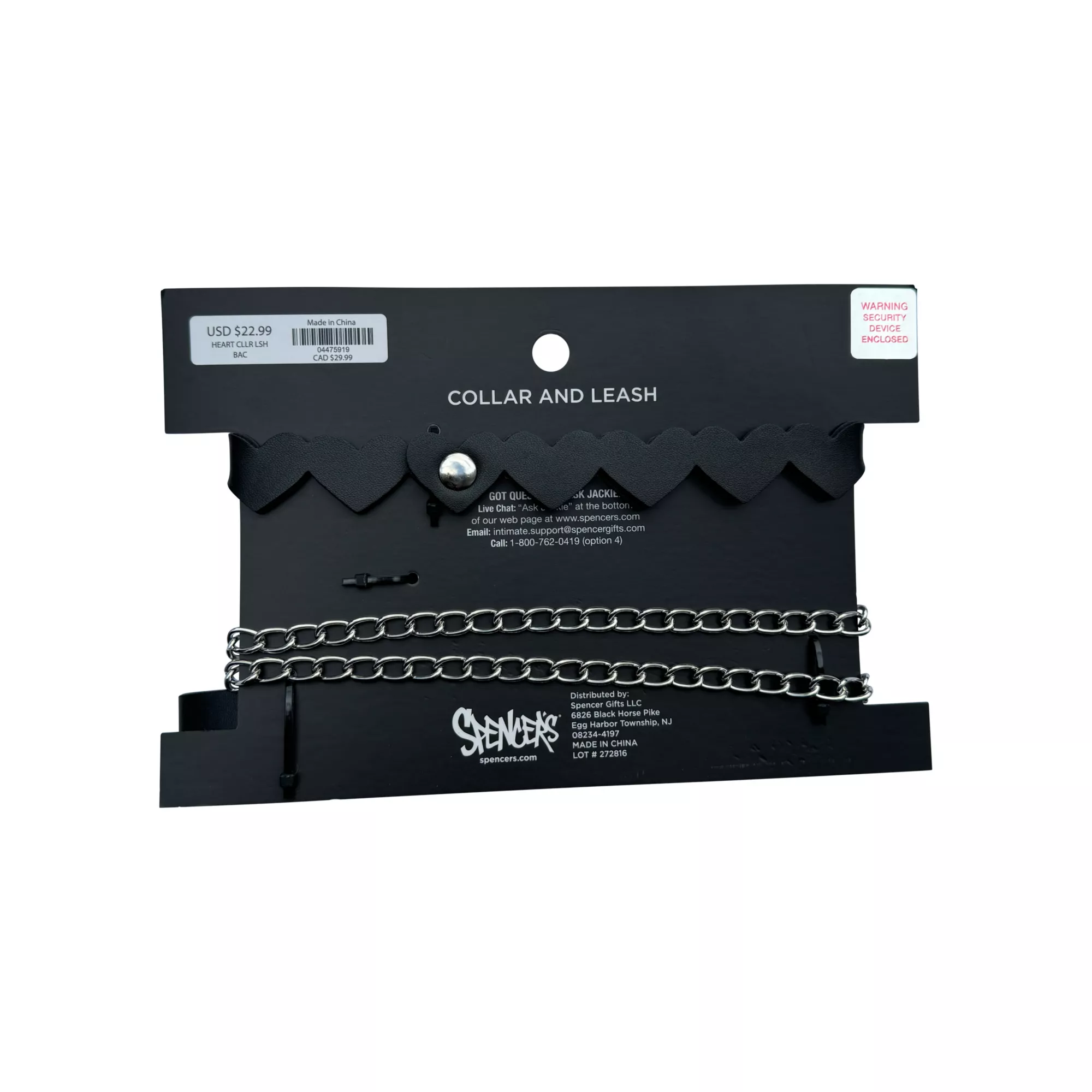 Heart Collar with Leash - Pleasure Bound at Spencer's