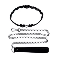 Heart Collar with Leash - Pleasure Bound at Spencer's