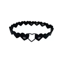 Heart Collar with Leash - Pleasure Bound at Spencer's