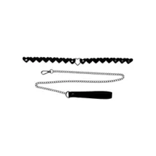 Heart Collar with Leash - Pleasure Bound at Spencer's