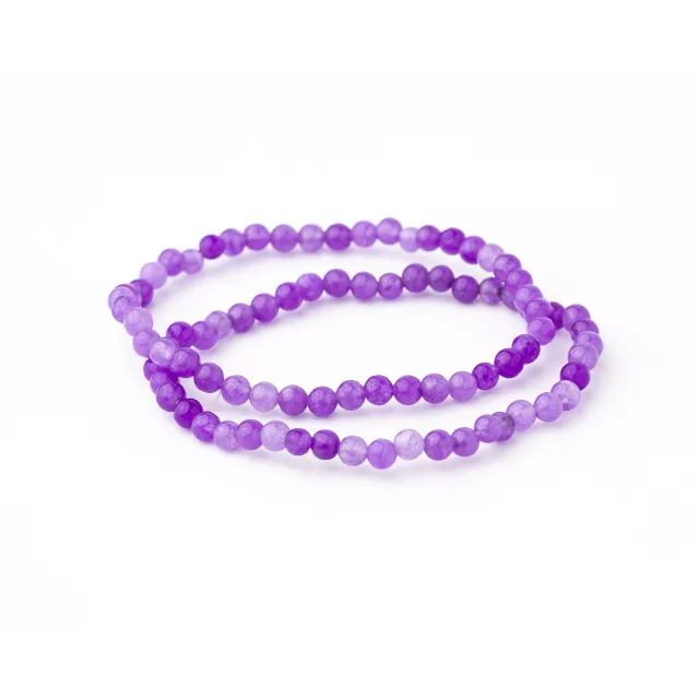 Multi-Pack Amethyst Beaded Bracelets - 2 Pack at Spencer's