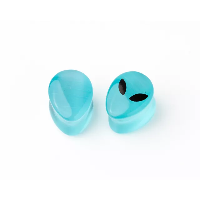Aquamarine Alien Stone Plugs at Spencer's