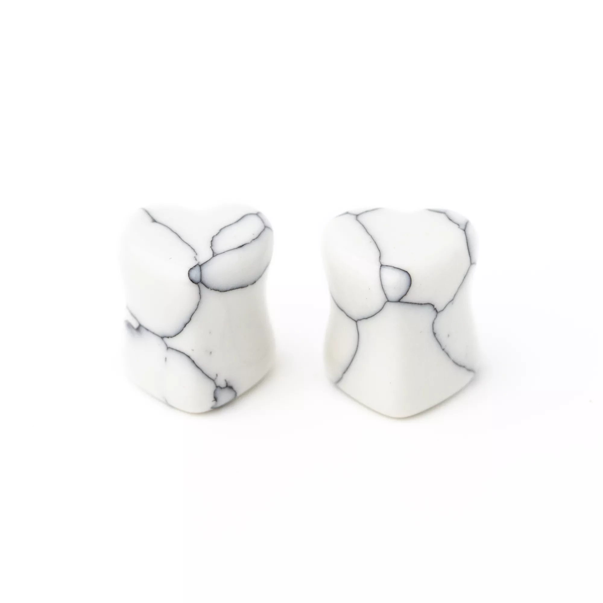 White Jasper Heart Stone Plugs at Spencer's