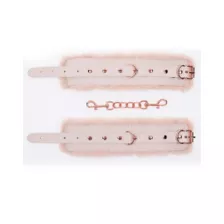 Peach Faux Fur Handcuffs at Spencer's
