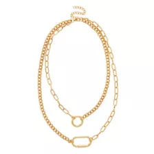 Goldtone Carabiner Necklace at Spencer's