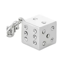 Pave Dice Chain Necklace at Spencer's
