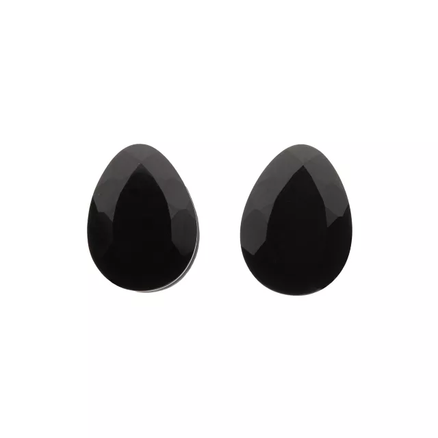 Black Teardrop Glass Plugs at Spencer's