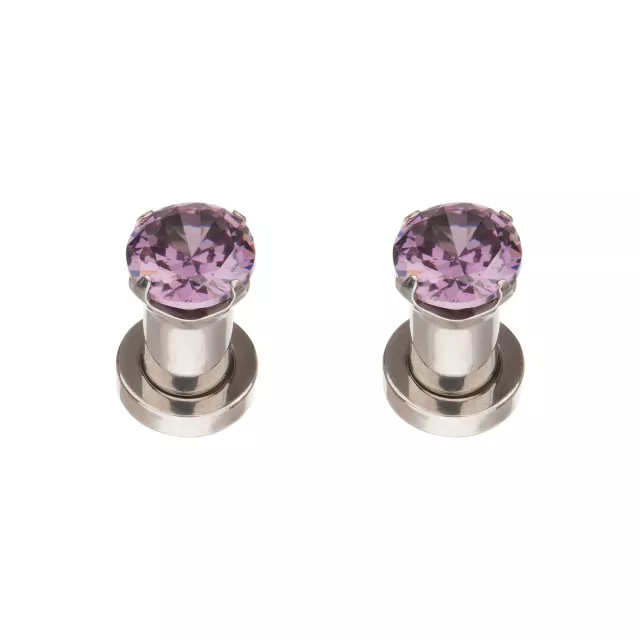 CZ Purple Gem Plugs at Spencer's