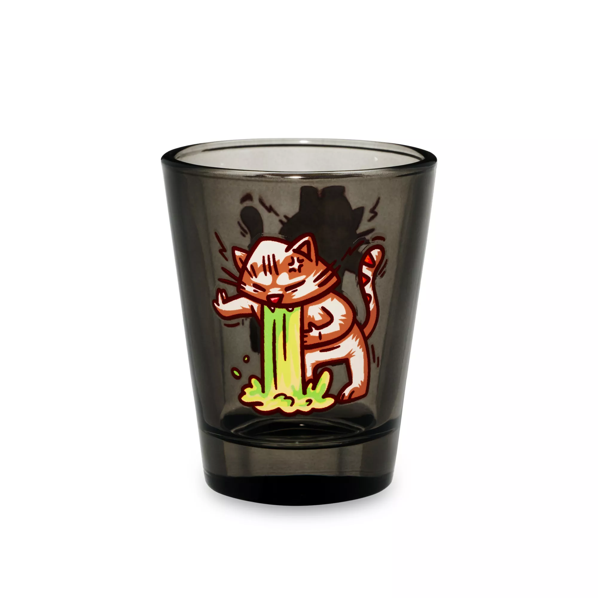 Vomiting Cat Shot Glass - 2 oz. at Spencer's
