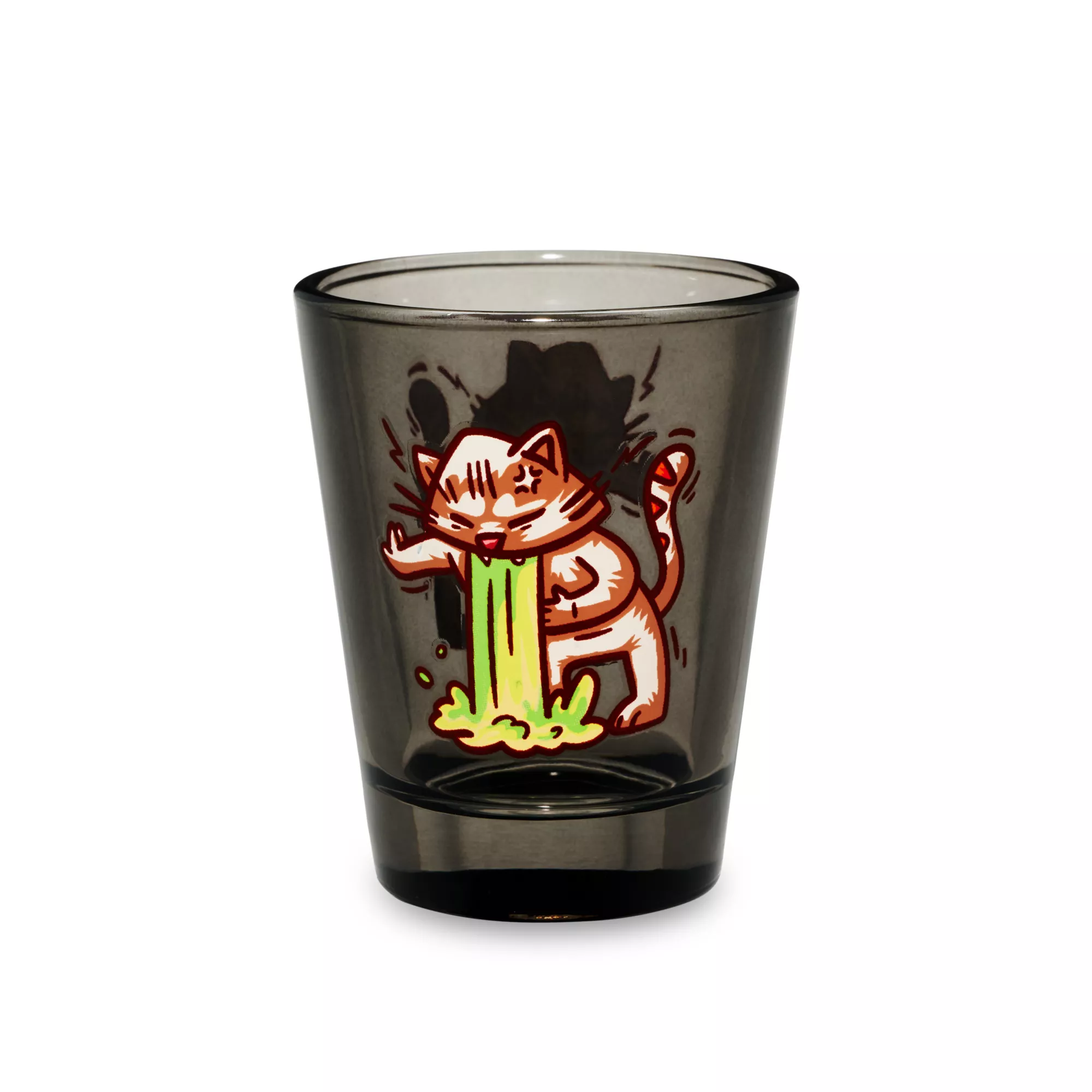 Vomiting Cat Shot Glass - 2 oz. at Spencer's