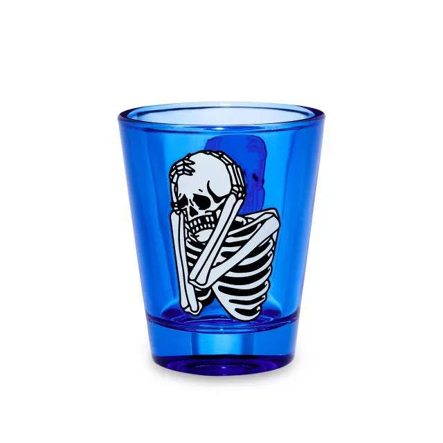 Worried Skeleton Shot Glass - 2 oz. at Spencer's