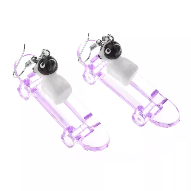 Dog Riding Skateboard Dangle Earrings at Spencer's
