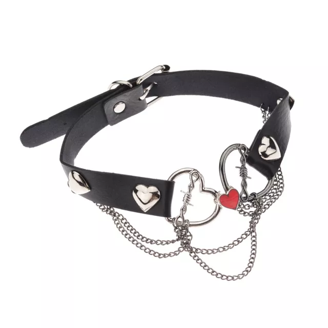 O-Ring Heart Barbed Wire Choker Necklace at Spencer's