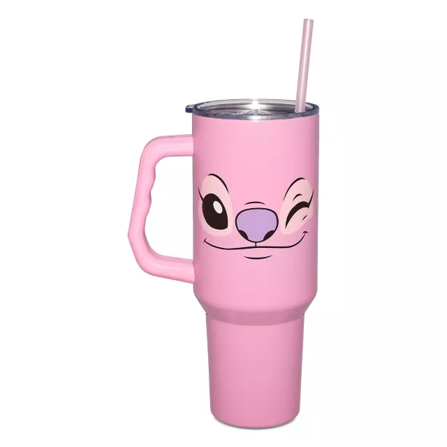 Pink Angel Travel Tumbler with Straw 40 oz. - Lilo & Stitch at Spencer's