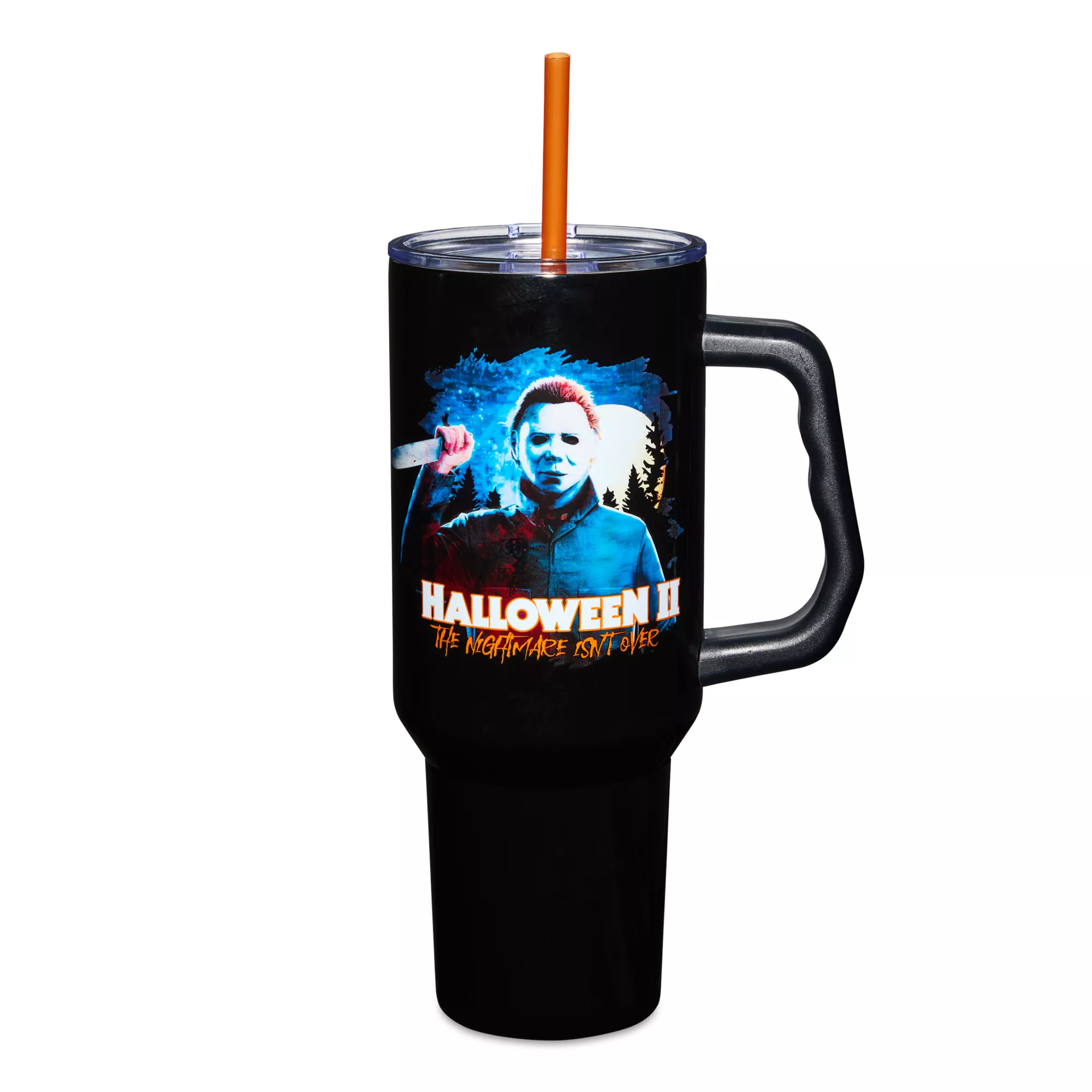Halloween II Poster Travel Tumbler with Straw - 40 oz. at Spencer's