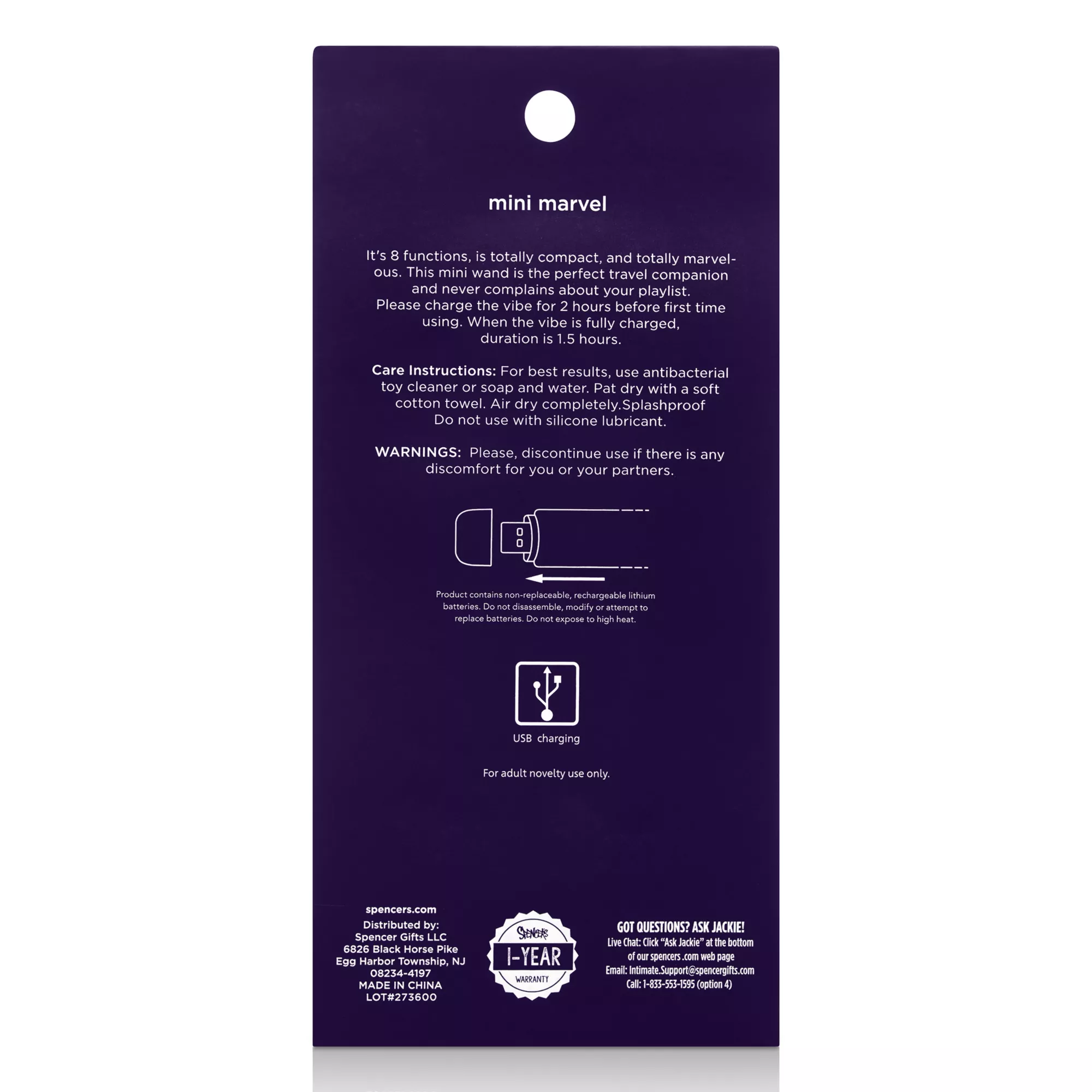 Hott Love Hot Pink Mini Marvel Wand Massager at Spencer's