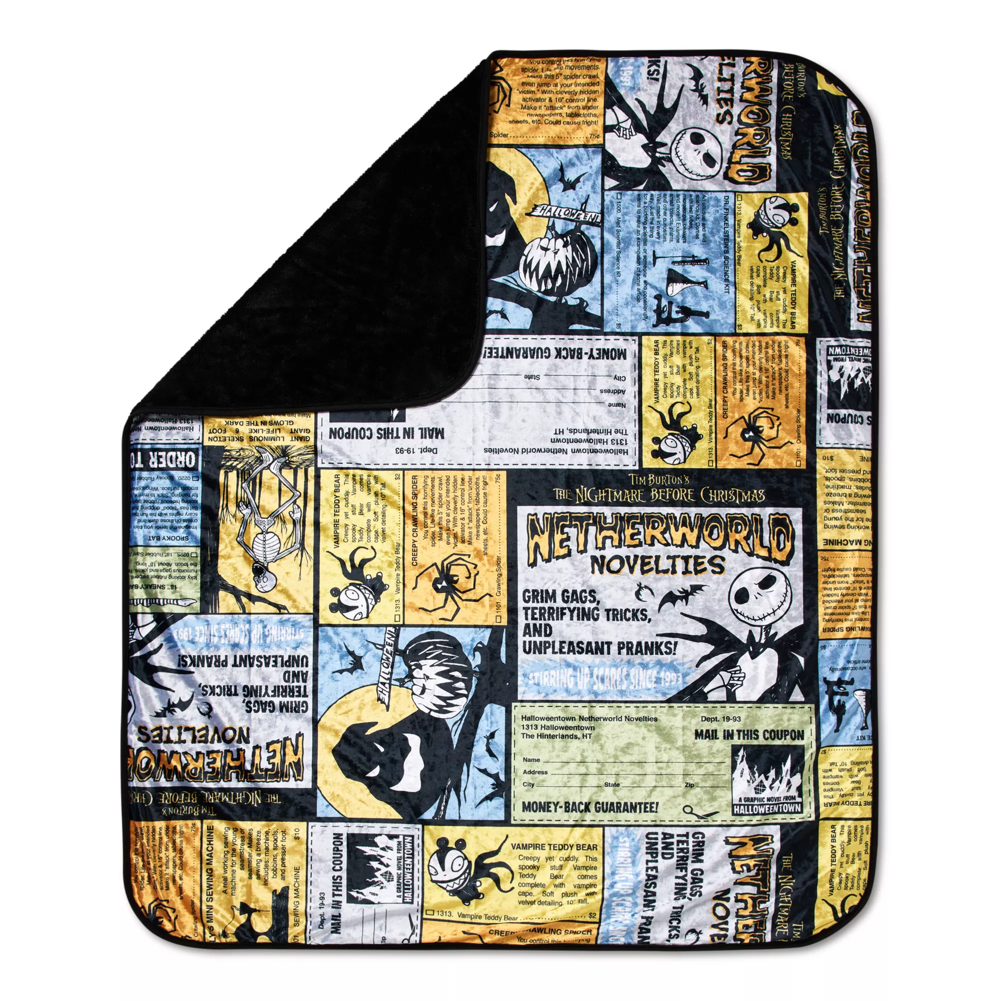 The Nightmare Before Christmas Comic Strip Fleece Blanket at Spencer's