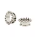CZ Spiked Silvertone Tunnels at Spencer's